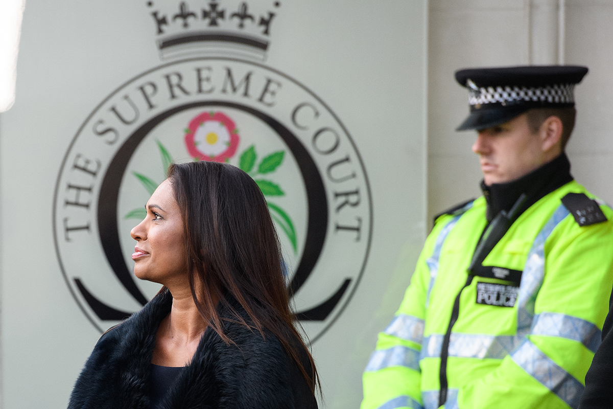 Gina Miller arrives at the Supreme Court in Parliament Square in London on Jan. 24, 2017. (Leon Neal/Getty Images)